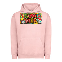 Pigment Salmon summer with fruits license plate Urban Hoodie - BarkalooDesign
