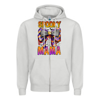 Dove Grey Spooky Mama Zipper Hoodie - CowhideDigitalArt