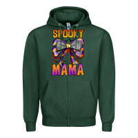 Sports Green Spooky Mama Zipper Hoodie - CowhideDigitalArt