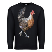 Black American Game Chicken Premium Sweatshirt - LillyAllenDesigns
