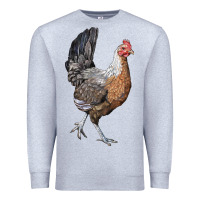 Heather Grey American Game Chicken Premium Sweatshirt - LillyAllenDesigns