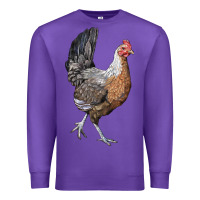 Purple American Game Chicken Premium Sweatshirt - LillyAllenDesigns