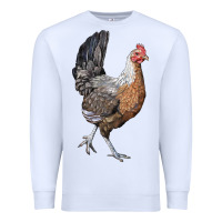 White American Game Chicken Premium Sweatshirt - LillyAllenDesigns