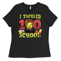 I Tackled Days Of School Softball Ladies Tee | Teevron