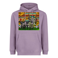 Lavender Western Cute Hampshire Sheep Family Heavyweight Hoodie - LillyAllenDesigns