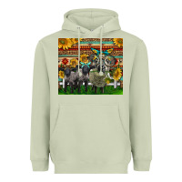 Matcha Western Cute Hampshire Sheep Family Heavyweight Hoodie - LillyAllenDesigns