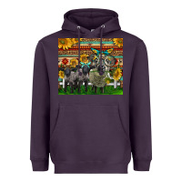 Plum Western Cute Hampshire Sheep Family Heavyweight Hoodie - LillyAllenDesigns