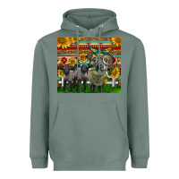 Sage Western Cute Hampshire Sheep Family Heavyweight Hoodie - LillyAllenDesigns