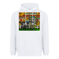 White Western Cute Hampshire Sheep Family Heavyweight Hoodie - LillyAllenDesigns