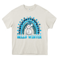 Cream hello winter rainbow with snowman bbs Heavy Core Tee - BundleAndBundleShop