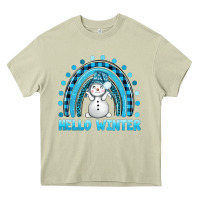 Mossy hello winter rainbow with snowman bbs Heavy Core Tee - BundleAndBundleShop