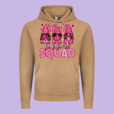 Breast Cancer Afro Gnomies Support Squad Vintage Hoodie Designed By Texasbilliewilder