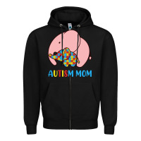Black autism awareness autism mom Zipper Hoodie - CowhideDigitalArt