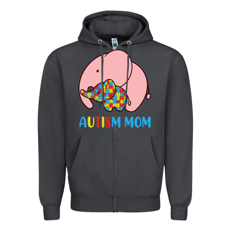 Autism Awareness Autism Mom Zipper Hoodie by CowhideDigitalArt | Teevron
