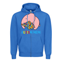True Royal autism awareness autism mom Zipper Hoodie - CowhideDigitalArt