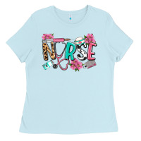 Baby Blue nurse Ladies Tee - LillyAllenDesigns