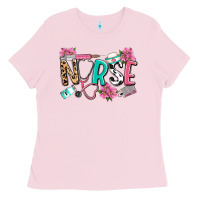 Bubblegum Pink nurse Ladies Tee - LillyAllenDesigns