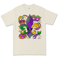 Bone mardi gras fleur de lis Premium Tee - LillyAllenDesigns
