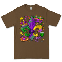 Cacao mardi gras fleur de lis Premium Tee - LillyAllenDesigns