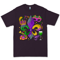 Plum mardi gras fleur de lis Premium Tee - LillyAllenDesigns