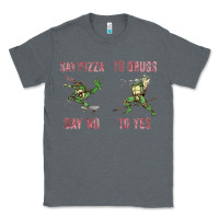 Charcoal Heather say pizza to drugs say no to yes Classic Tee - tuanDangUi