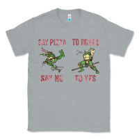 Heather Grey say pizza to drugs say no to yes Classic Tee - tuanDangUi