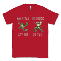 Red say pizza to drugs say no to yes Classic Tee - tuanDangUi