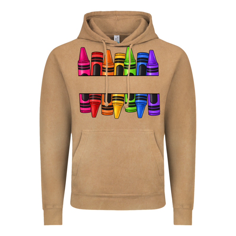 Custom Name Crayons Vintage Hoodie by texasbilliewilder | Teevron
