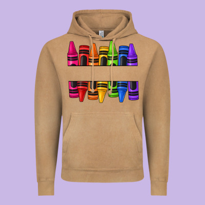 Custom Name Crayons Vintage Hoodie Designed By Texasbilliewilder