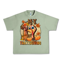Oil Green My 1st Thanksgiving Urban Heavy Tee - NancyCooperArtShop