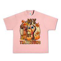 Salmon My 1st Thanksgiving Urban Heavy Tee - NancyCooperArtShop