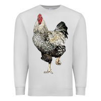 Dove Grey wyandotte rooster Premium Sweatshirt - LillyAllenDesigns