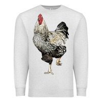 Oatmeal Heather wyandotte rooster Premium Sweatshirt - LillyAllenDesigns