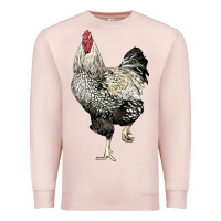 Pale Pink wyandotte rooster Premium Sweatshirt - LillyAllenDesigns