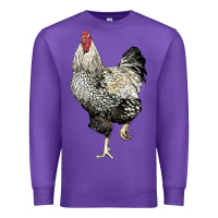 Purple wyandotte rooster Premium Sweatshirt - LillyAllenDesigns