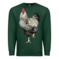 Sports Green wyandotte rooster Premium Sweatshirt - LillyAllenDesigns
