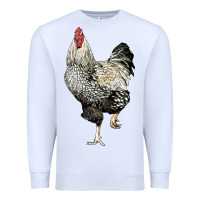 White wyandotte rooster Premium Sweatshirt - LillyAllenDesigns