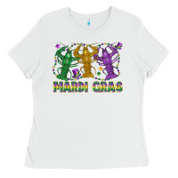 White mardi gras crawfish Ladies Tee - LillyAllenDesigns
