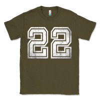 Army Green Number 22 Sports Jersey Lucky No. Birthday Age Vintage Classic Tee - tuanDangUi