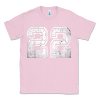 Bubblegum Pink Number 22 Sports Jersey Lucky No. Birthday Age Vintage Classic Tee - tuanDangUi