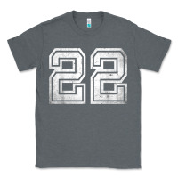 Charcoal Heather Number 22 Sports Jersey Lucky No. Birthday Age Vintage Classic Tee - tuanDangUi