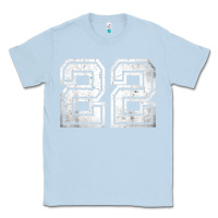 Dusty Blue Number 22 Sports Jersey Lucky No. Birthday Age Vintage Classic Tee - tuanDangUi