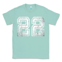 Seafoam Number 22 Sports Jersey Lucky No. Birthday Age Vintage Classic Tee - tuanDangUi