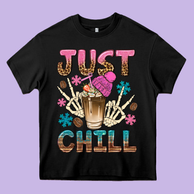 Just Chill With Coffee Bean Bbs Heavy Core Tee Designed By Bundleandbundleshop