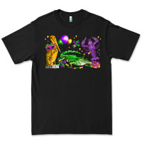 Black mardi gras pelican alligator and crawfish Premium Tee - LillyAllenDesigns