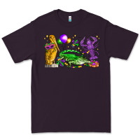 Plum mardi gras pelican alligator and crawfish Premium Tee - LillyAllenDesigns