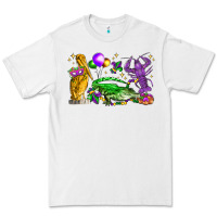 White mardi gras pelican alligator and crawfish Premium Tee - LillyAllenDesigns