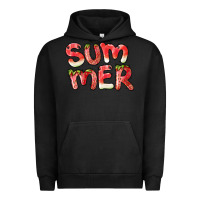 Pigment Black summer watermelon and strawberry Urban Hoodie - BarkalooDesign