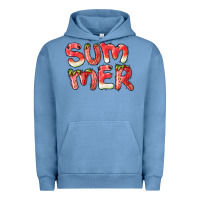Pigment Pebble Blue summer watermelon and strawberry Urban Hoodie - BarkalooDesign