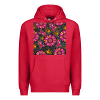 Cardinal breast cancer sunflower seamless pattern Premium Hoodie - BundleAndBundleShop